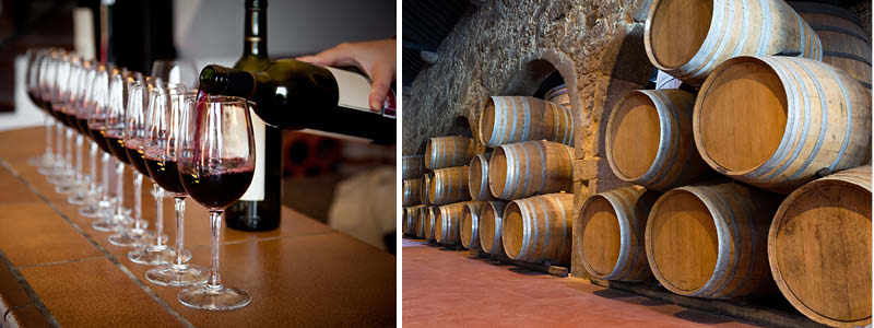 Vinhus i Porto som producerar rödvin i Portugal.